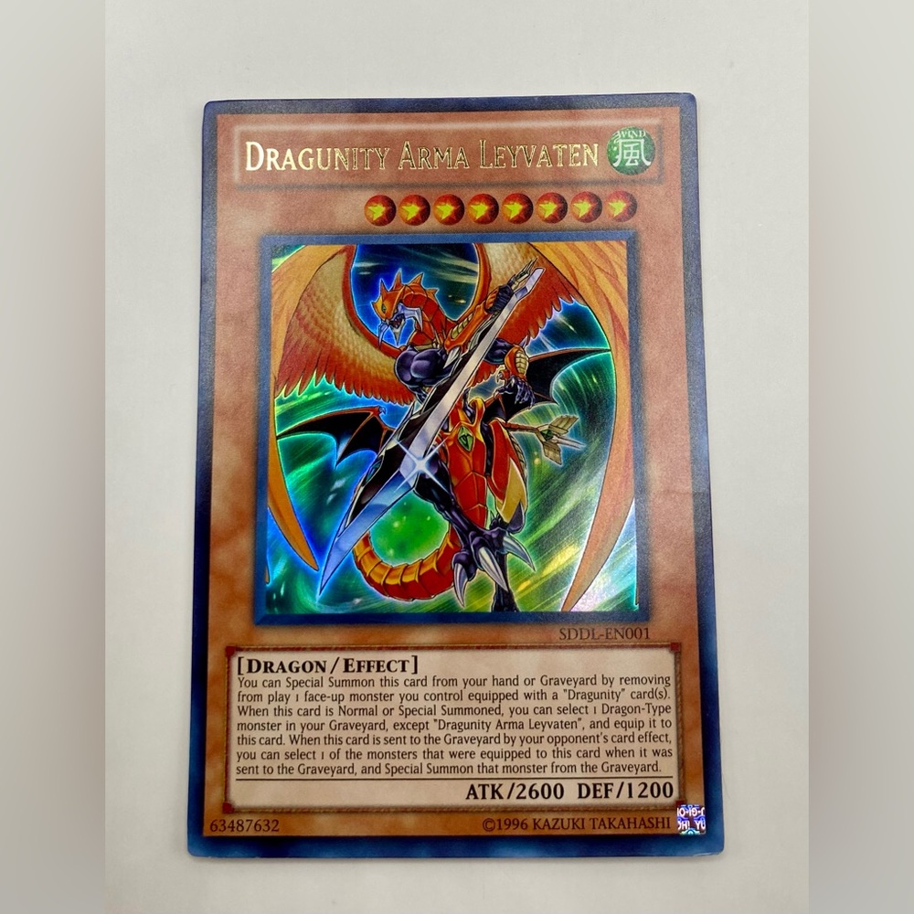 YU-GI-OH! Dragunity Arma Leyvaten Card; SDDL-EN001; ULTRA RARE; New.